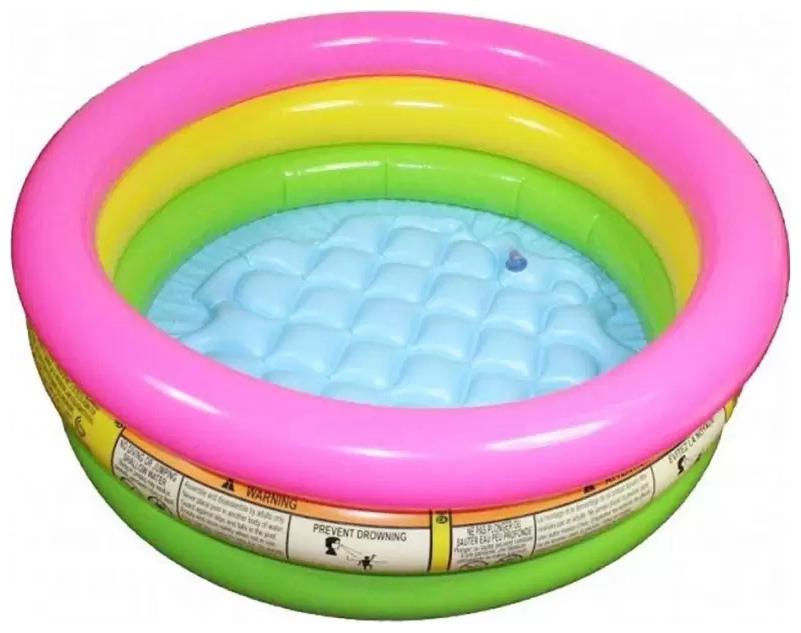 

Water Tub Inflatable Pool 2 ft Diameter Baby Bath Seat (Multi Color) Pack of 1