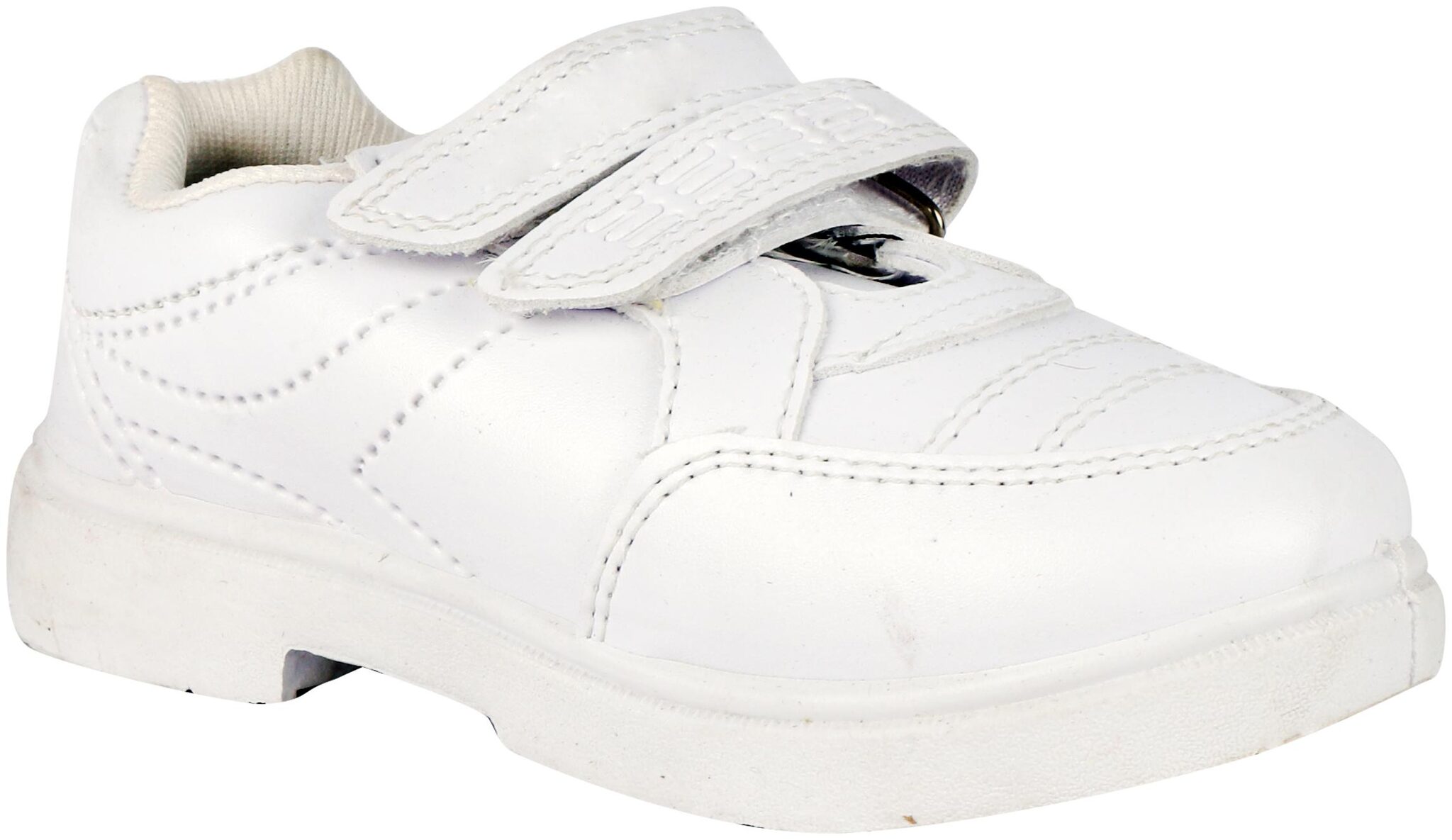 

SIM STYLE White Boys School Shoes