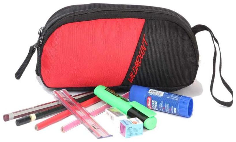

Wildmount Dual Compartment Pencil Pouch ( RED BLACK )