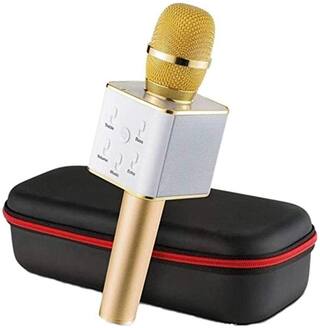 Wireless Q7 Microphone With Bluetooth Speaker (Colour May Vary- 1 pcs)