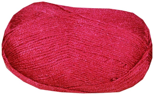 WOA Fashions Acrylic Nylon Hand Knitting Yarn - Pack of 2 (Dark Gajri)