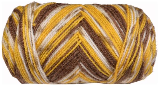 WOA Fashions Acrylic Hand Knitting Yarn - Pack of 2 (Multi Yellow Brown)