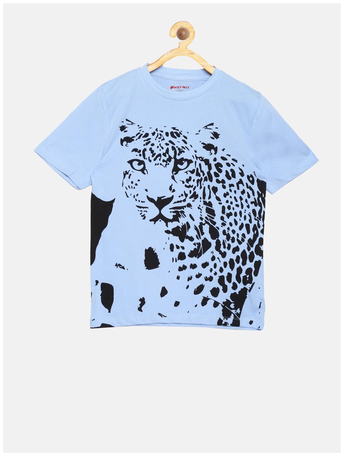 

Wolfpack Boy Cotton Printed T-shirt - Blue