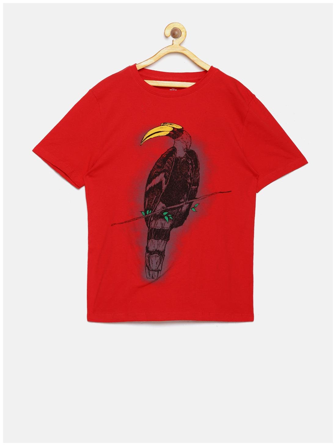 

Wolfpack Boy Cotton Printed T-shirt - Red