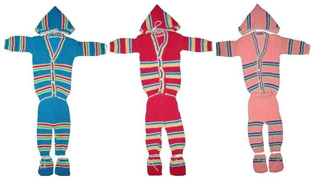 WONDER STAR Baby boy Wool Solid Sweater - Multi