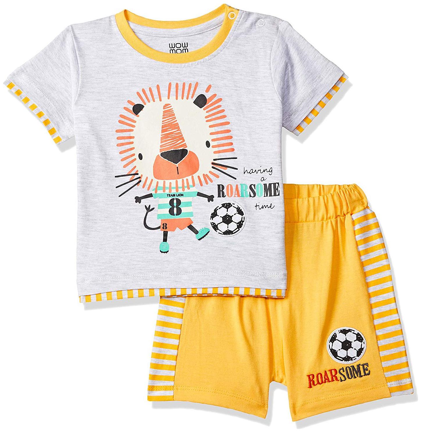 

Wow Mom Baby boy Top bottom set - Yellow