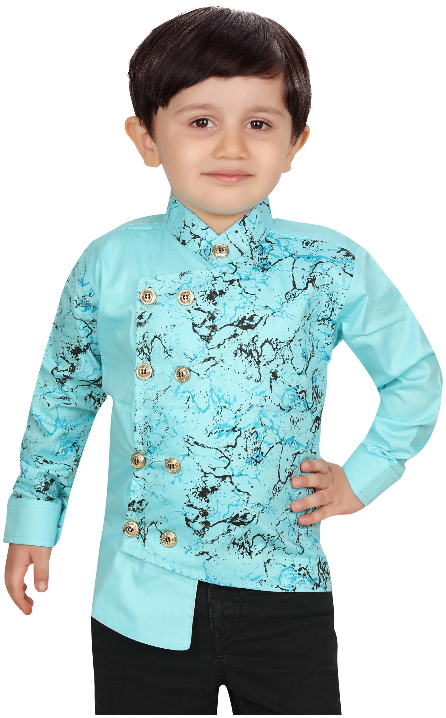 

XBOYZ Boy Cotton blend Printed Kurta - Blue