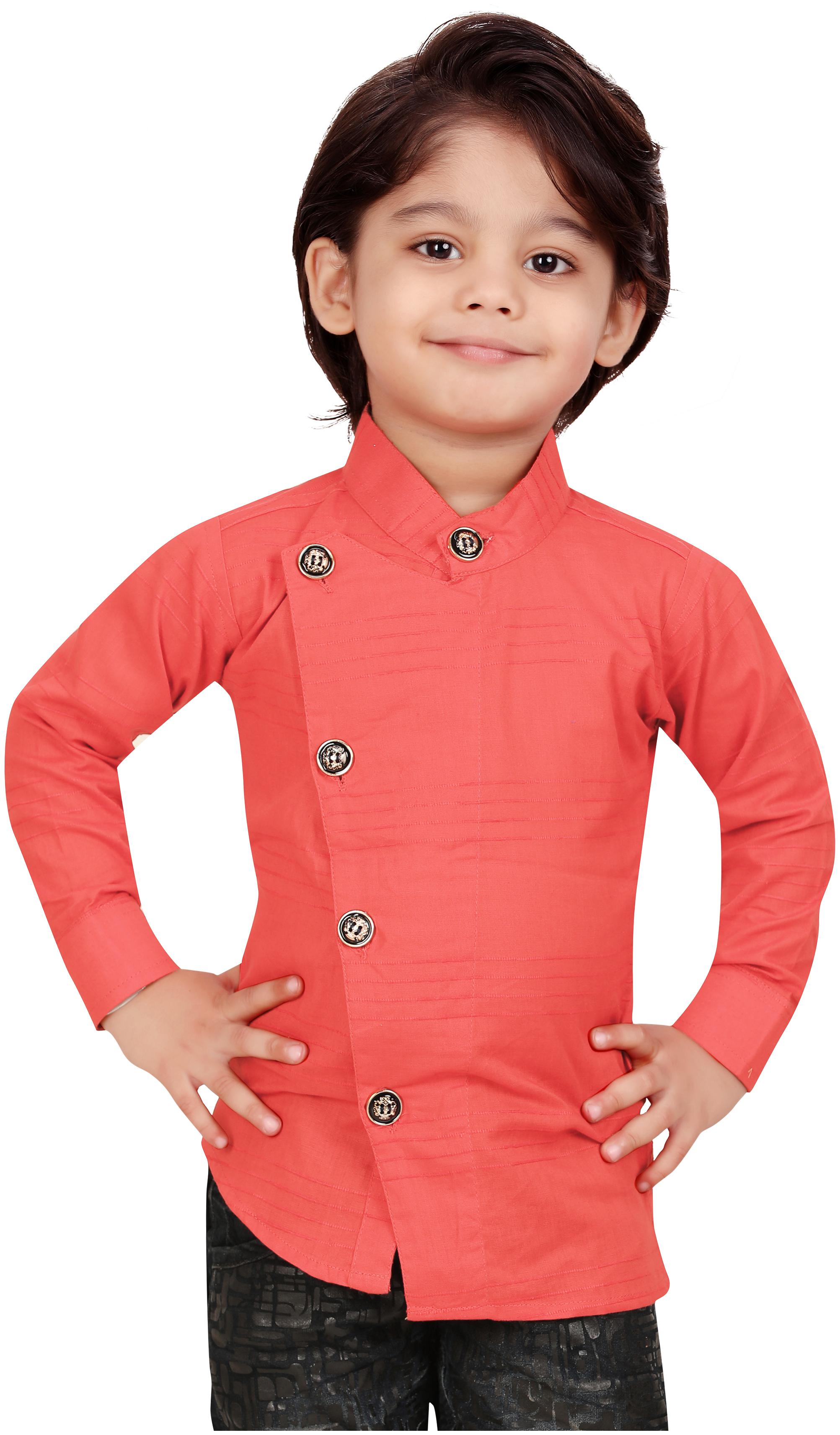 

XBOYZ Boy Cotton blend Printed Shirt Red