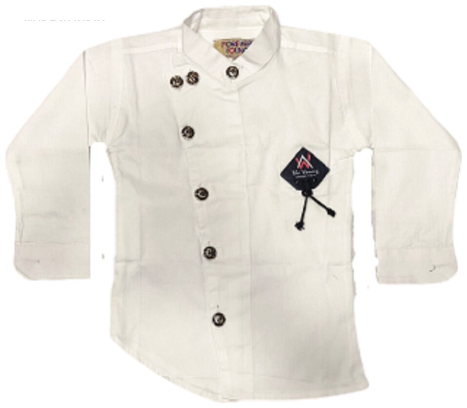 

XBOYZ Boy Cotton blend Printed Shirt White