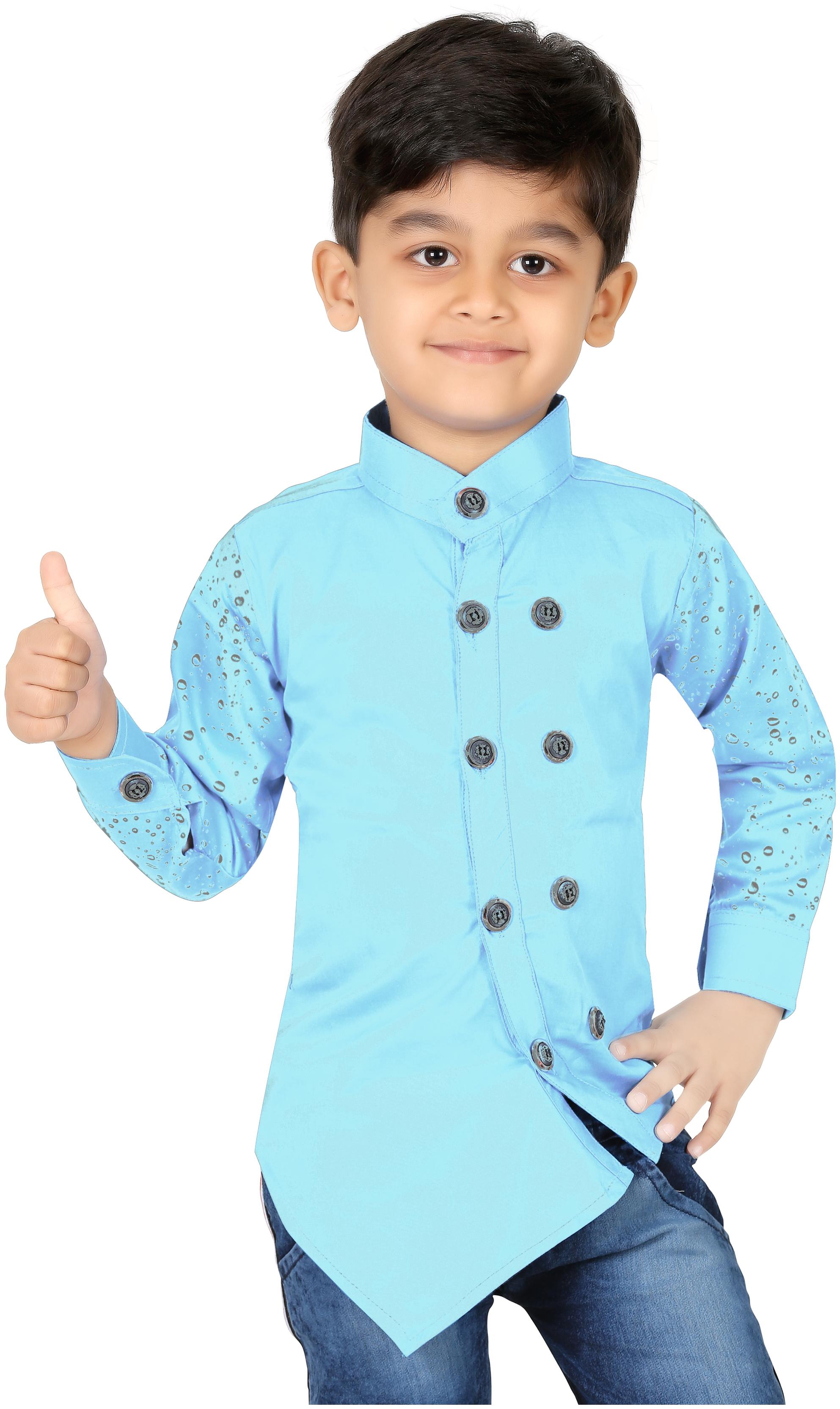 

XBOYZ Boy Cotton blend Printed Kurta - Blue