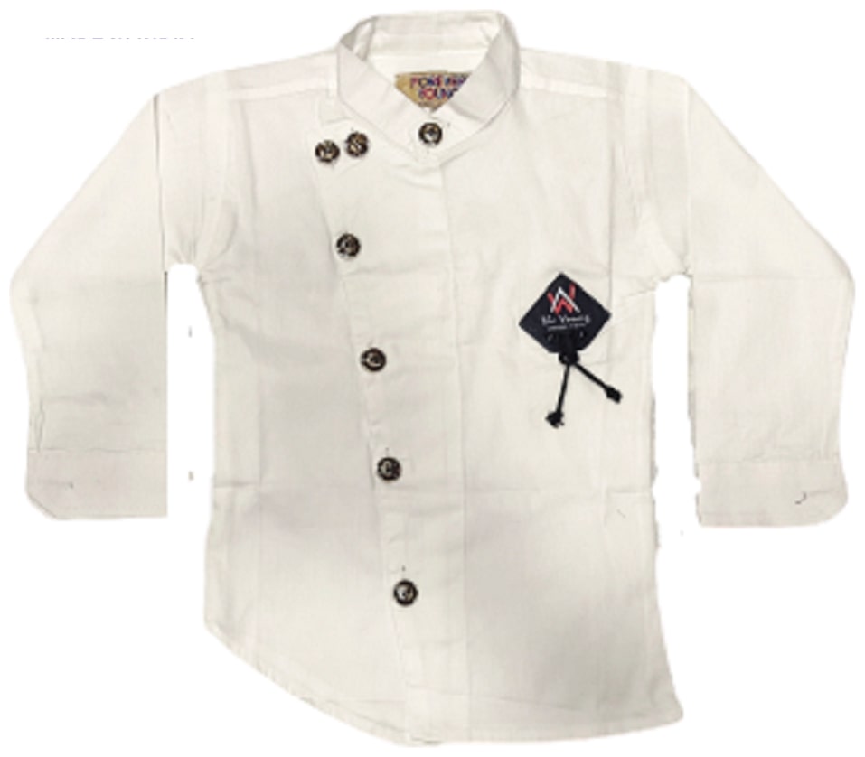 

XBOYZ Boy Cotton blend Printed Shirt White