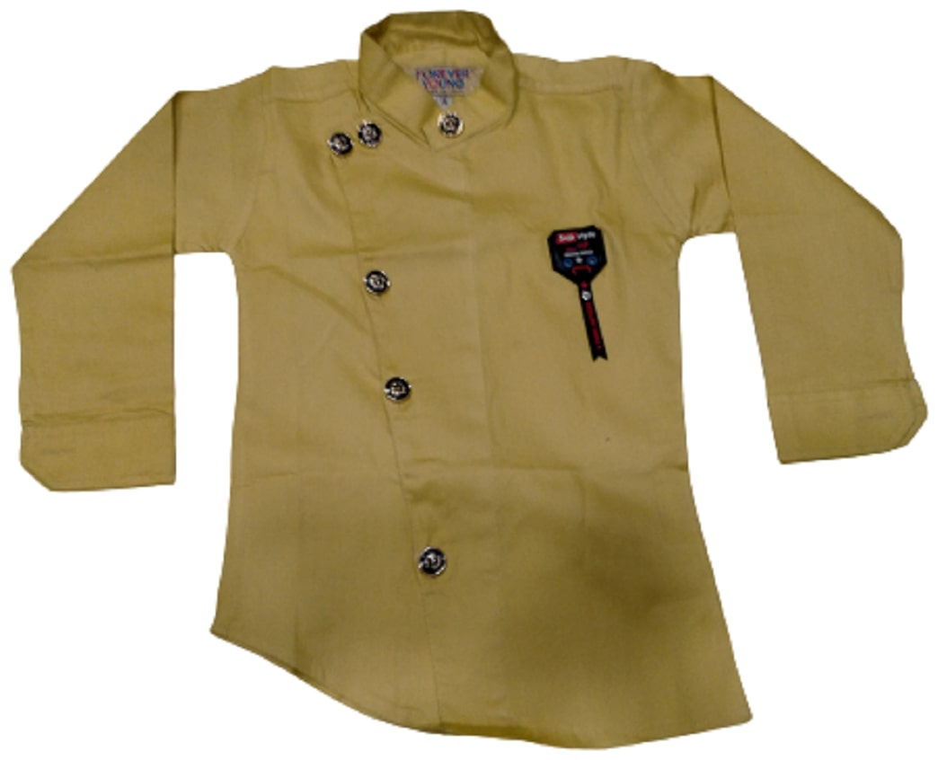 

XBOYZ Boy Cotton blend Solid Shirt Beige