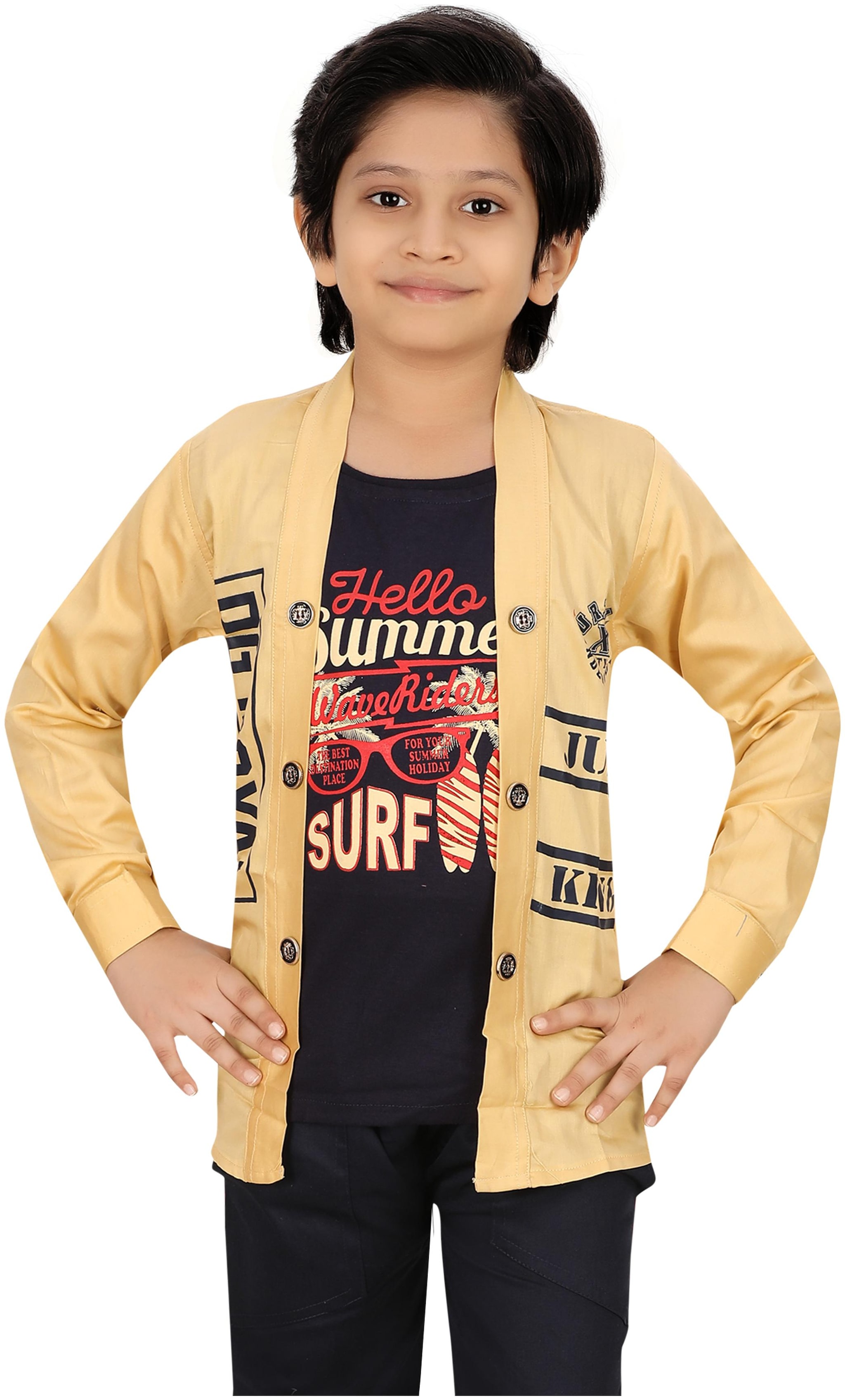 

XBOYZ Boy Cotton blend Printed T-shirt - Yellow Black