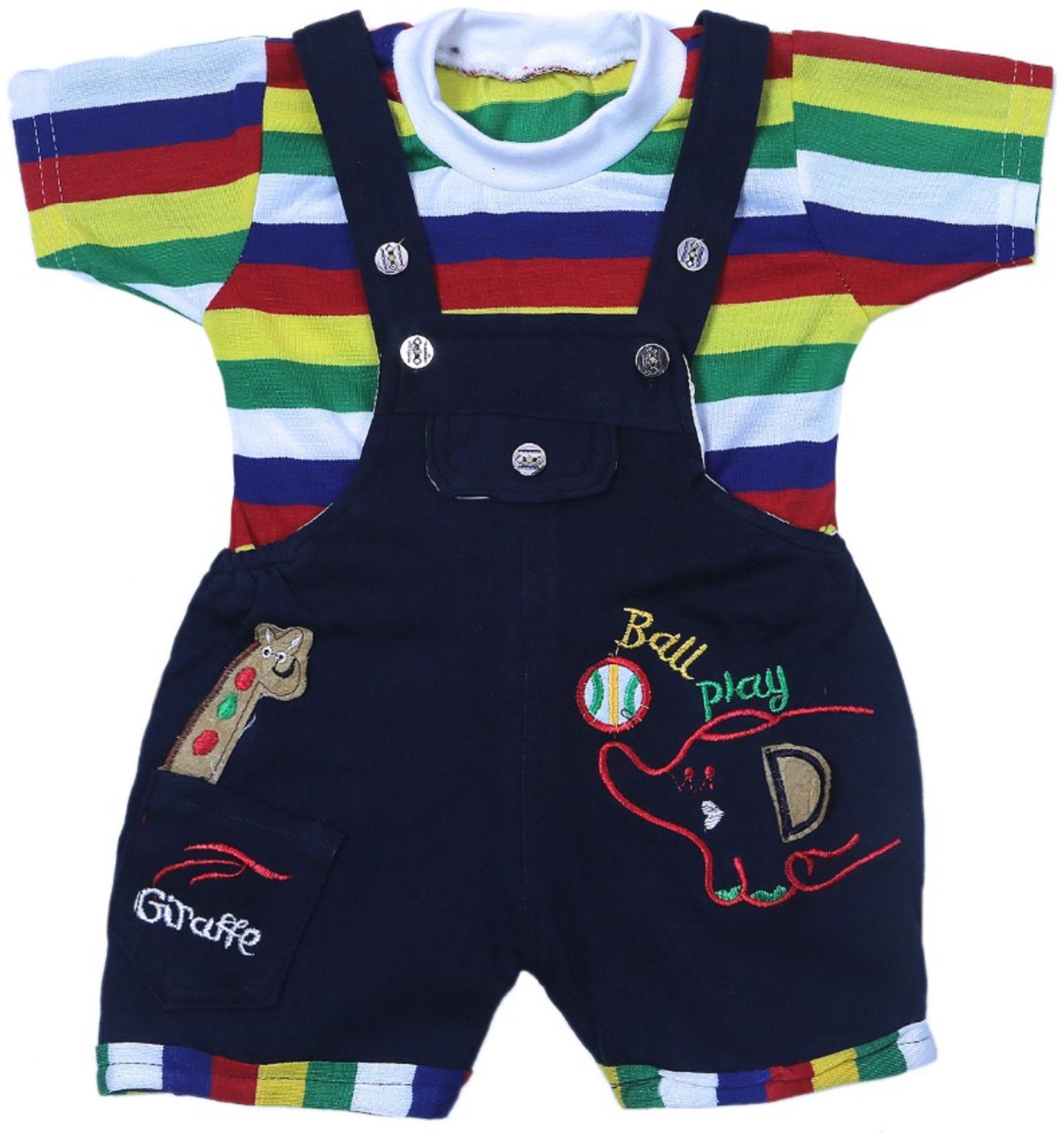 

XBOYZ Unisex Cotton Printed Romper - Blue
