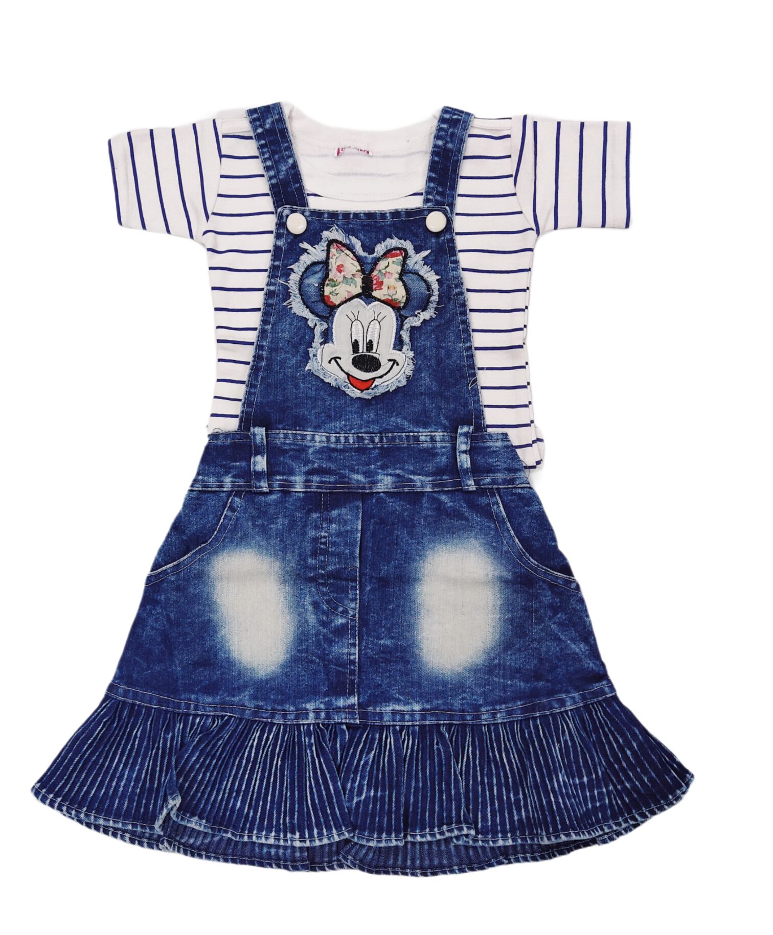

XBOYZ Unisex Denim Striped Romper - Blue