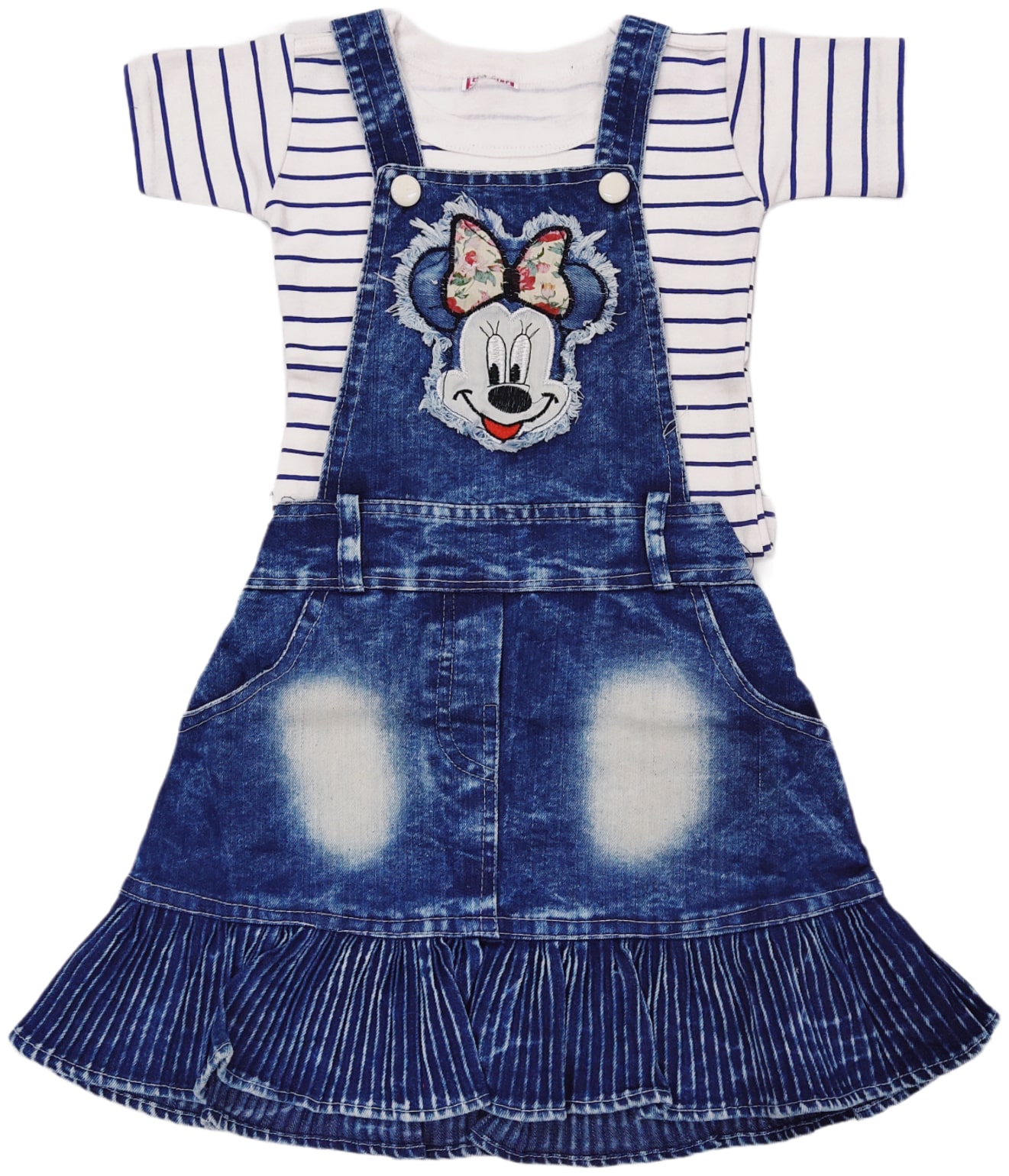 

XBOYZ Unisex Denim Striped Romper - Blue