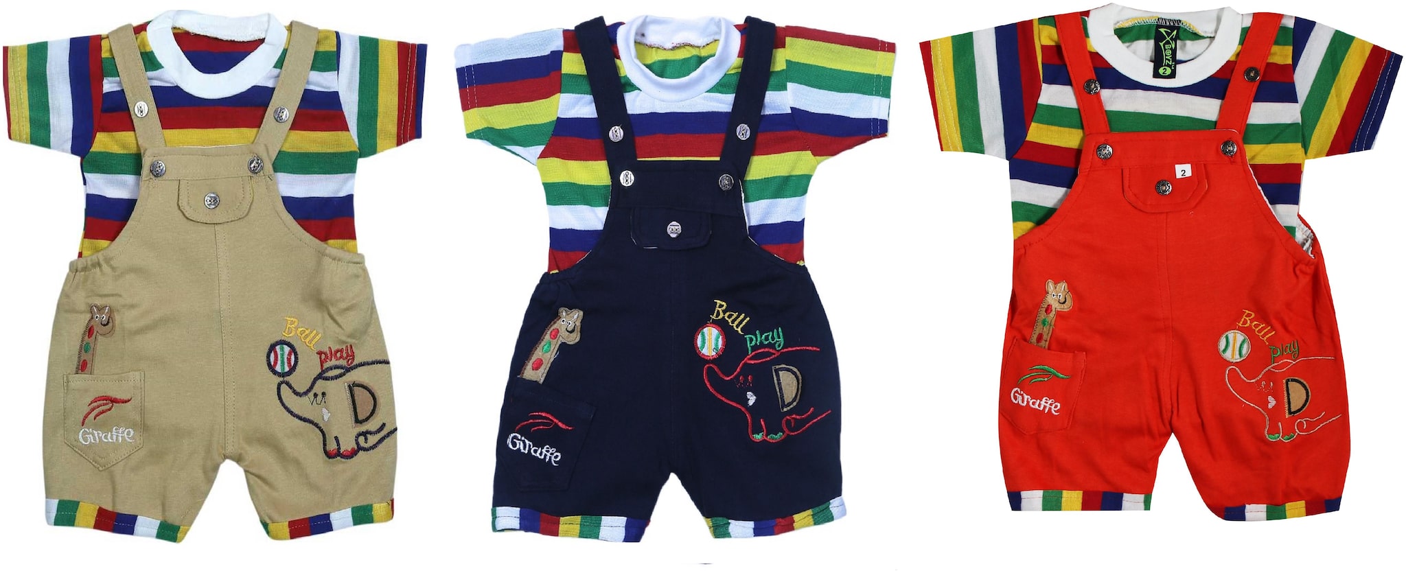 

XBOYZ Unisex Cotton Striped Romper - Multi