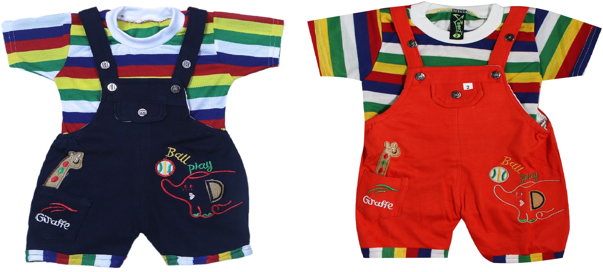 

XBOYZ Unisex Cotton Striped Romper - Multi