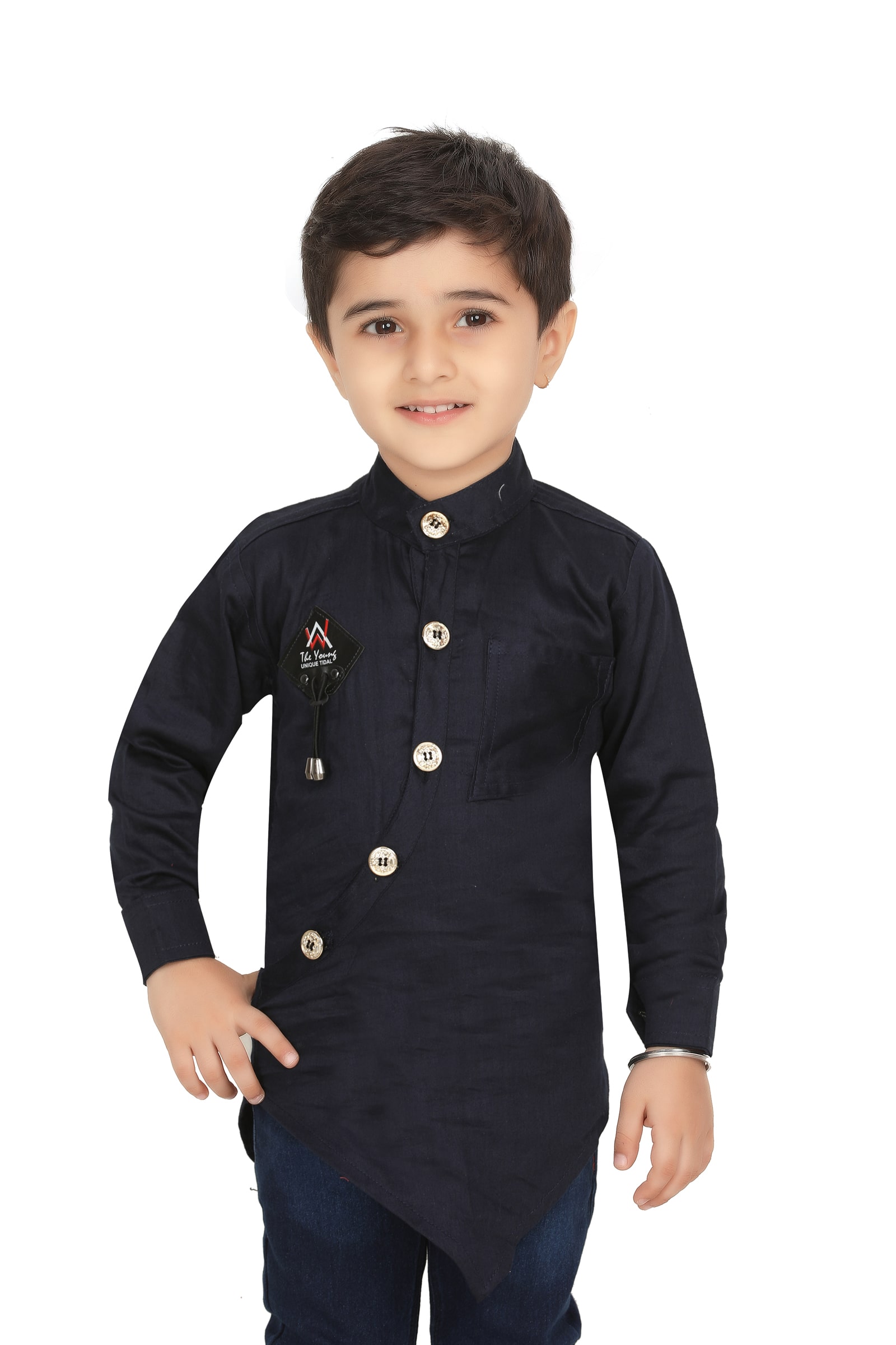 

XBOYZ Boy Cotton blend Solid Shirt Black
