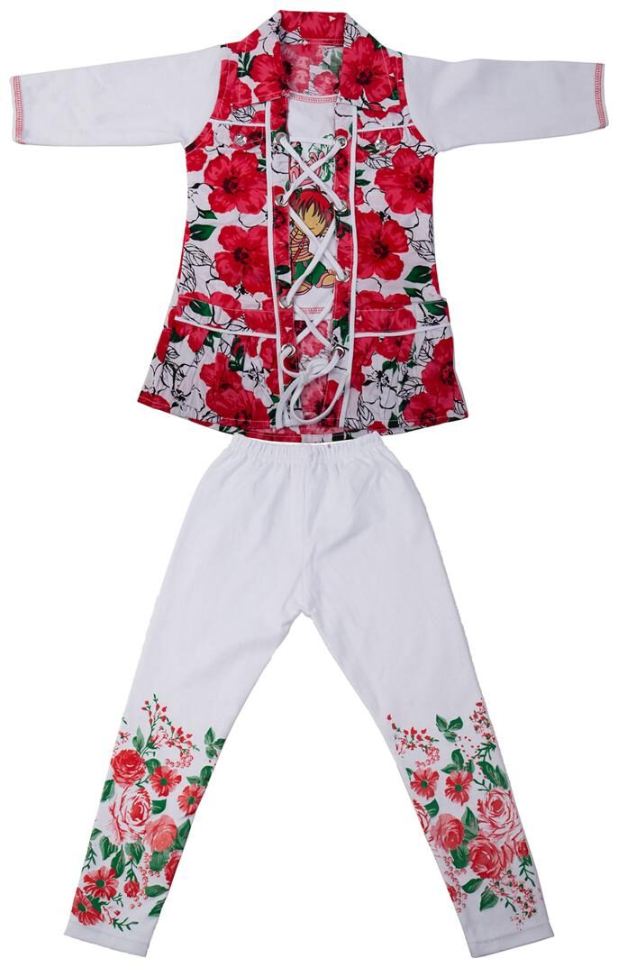 

Yashasvi Red Top And Bottom Set