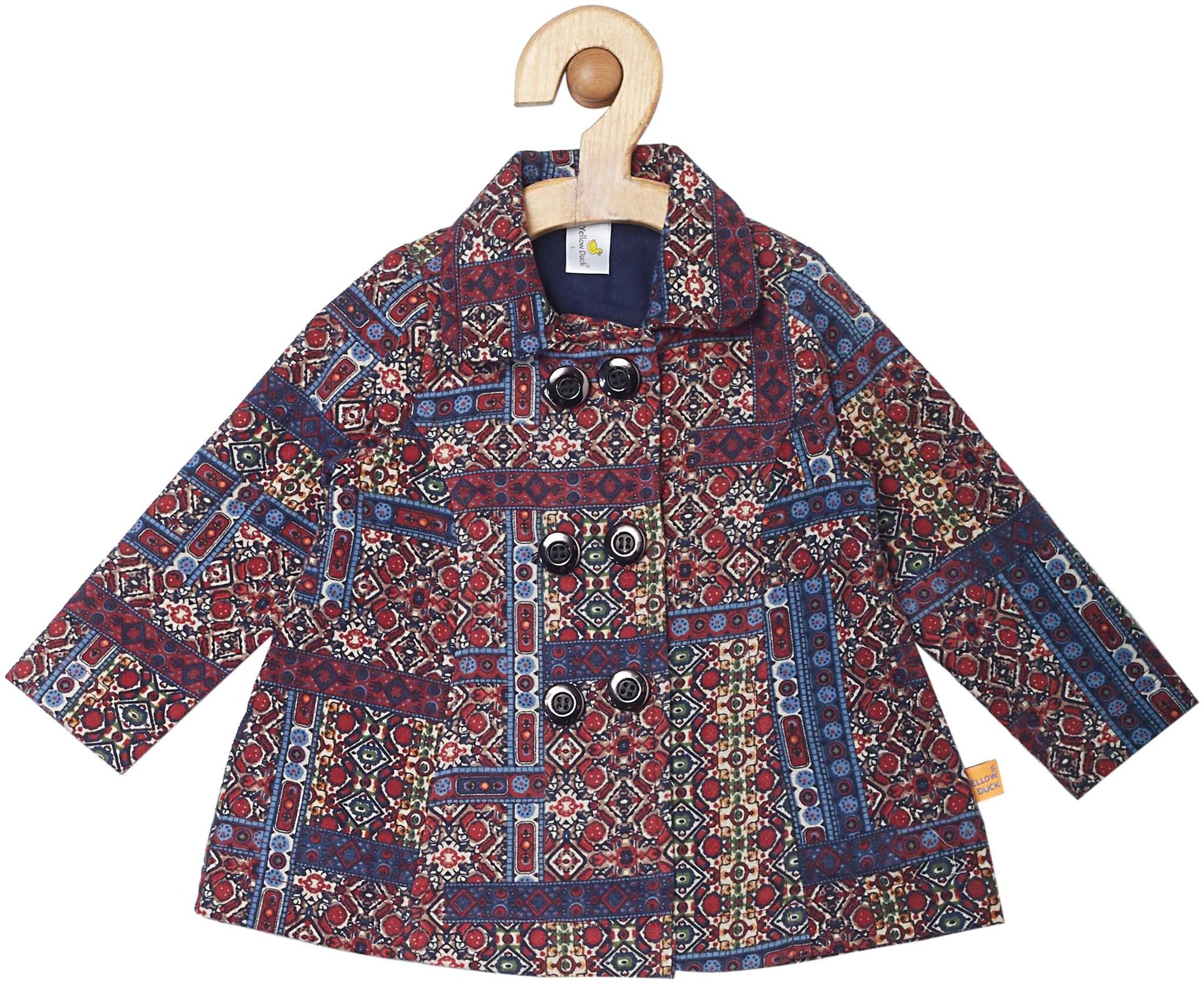 

Yellow Duck Baby girl Cotton Solid Collar frock - Blue