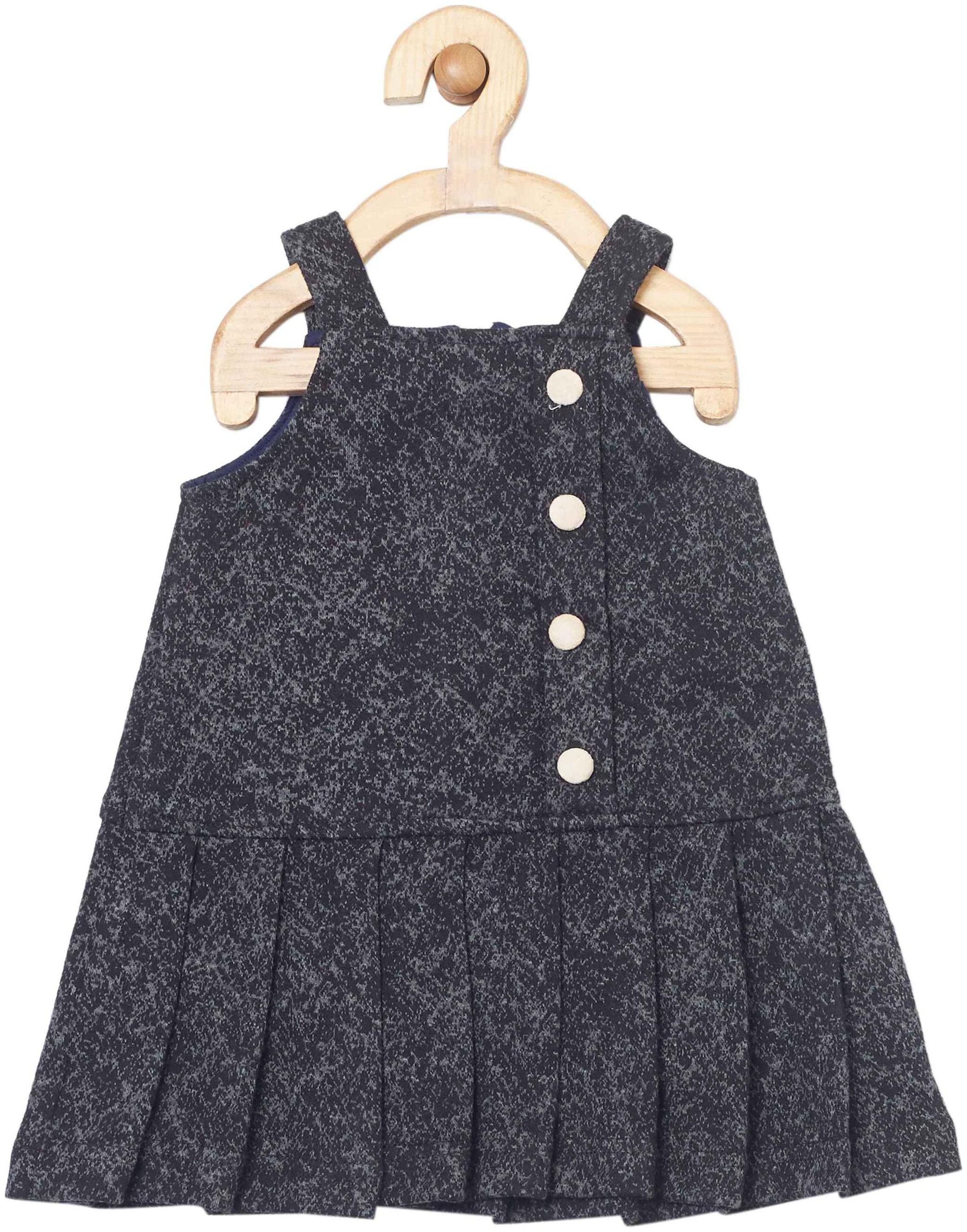 

Yellow Duck Baby girl Cotton Solid Princess frock - Grey