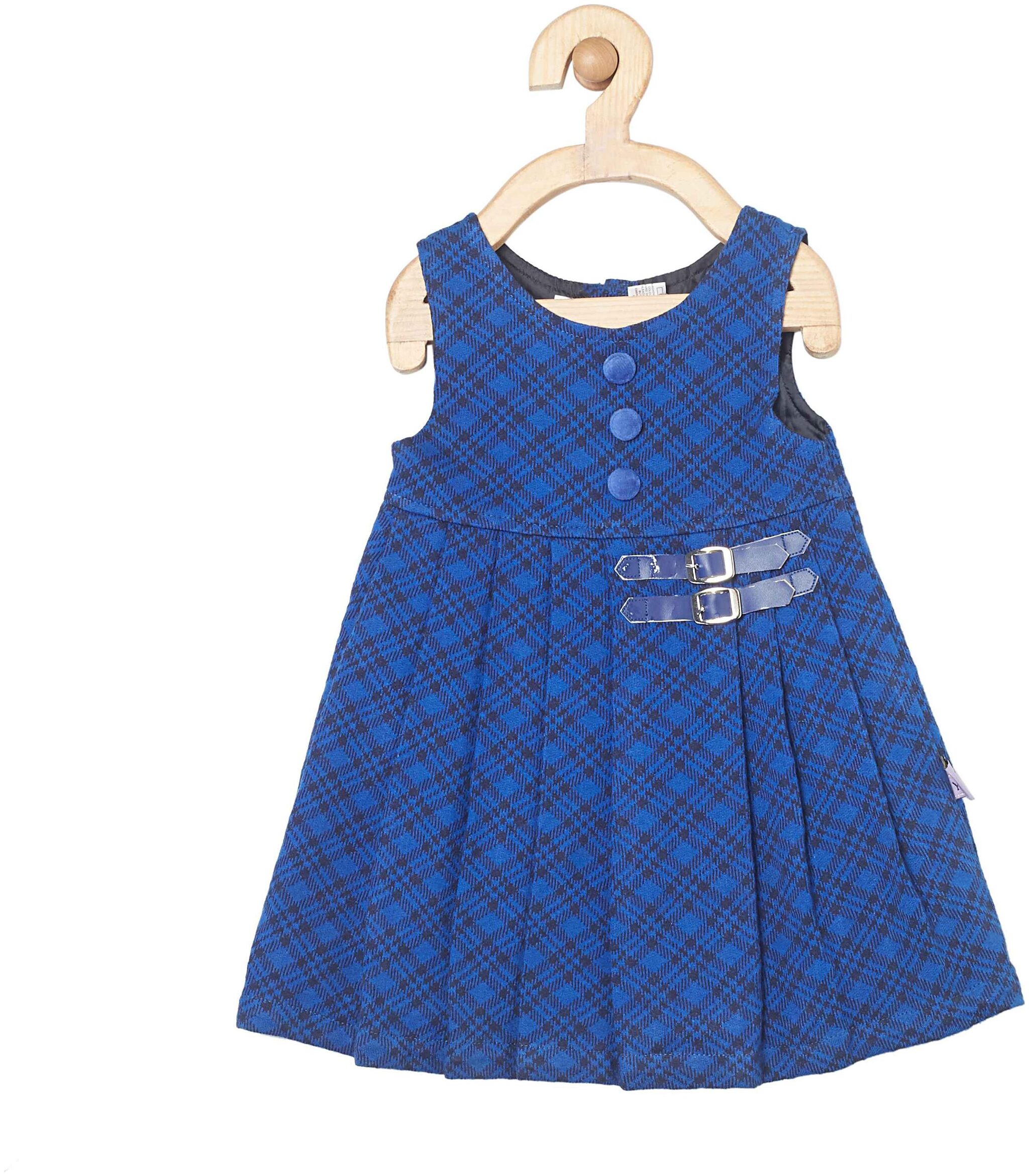 

Yellow Duck Blue Cotton Sleeveless Knee Length Princess Frock ( Pack of 1 )