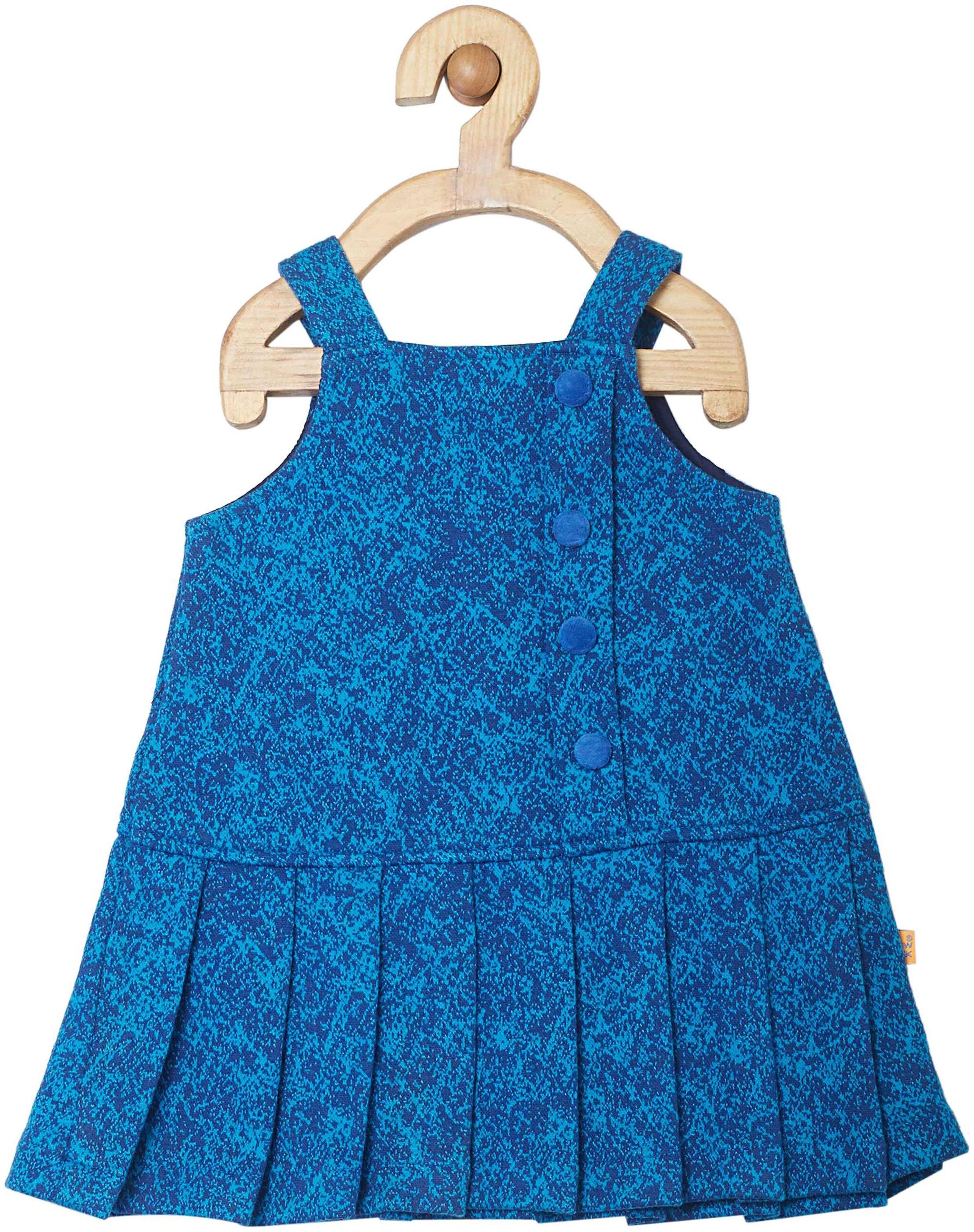 

Yellow Duck Baby girl Cotton Solid Princess frock - Blue