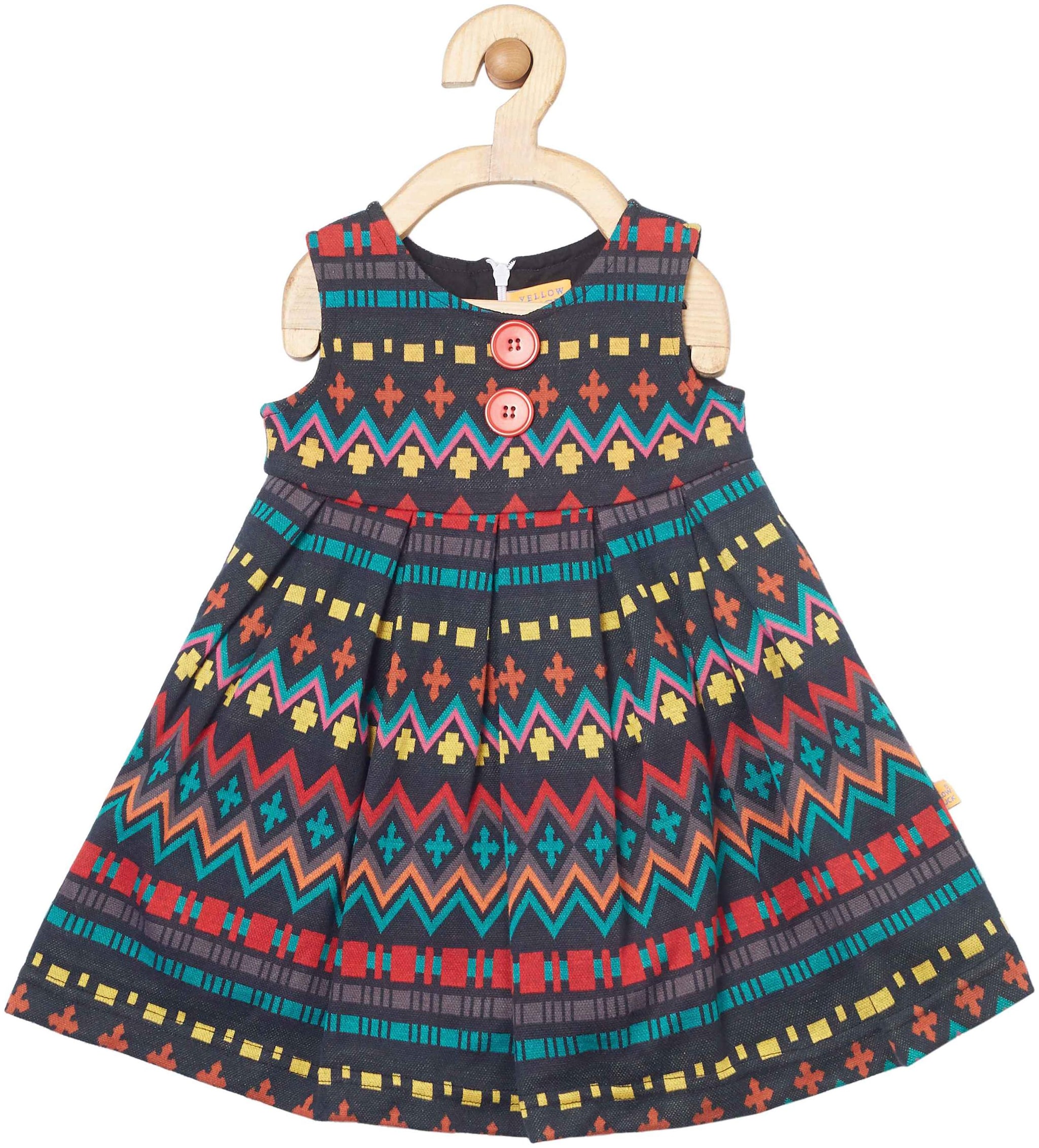 

Yellow Duck Baby girl Cotton Solid Princess frock - Grey