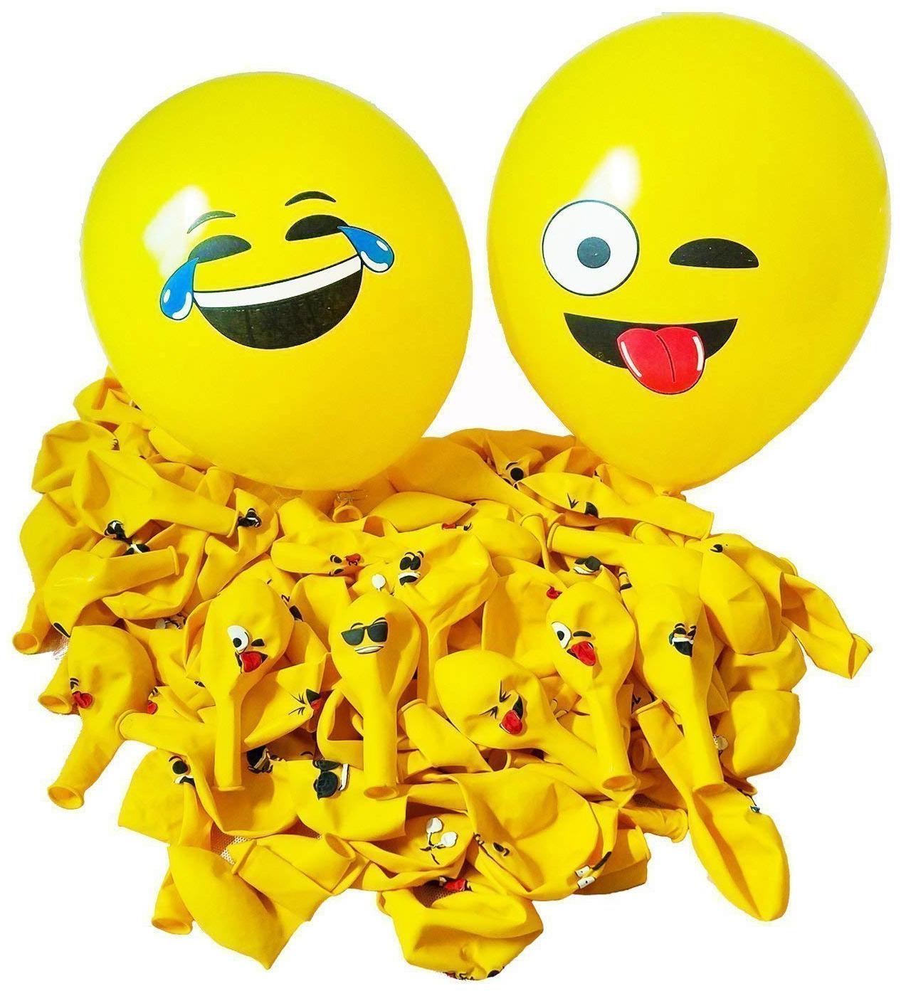 

Yellow smiley Emoji Expressions party balloons Birthday Balloons (Pack of 25)
