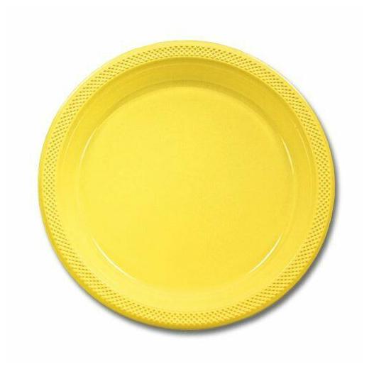 

Yellow Sunshine Plastic Dinner Plates 20ct