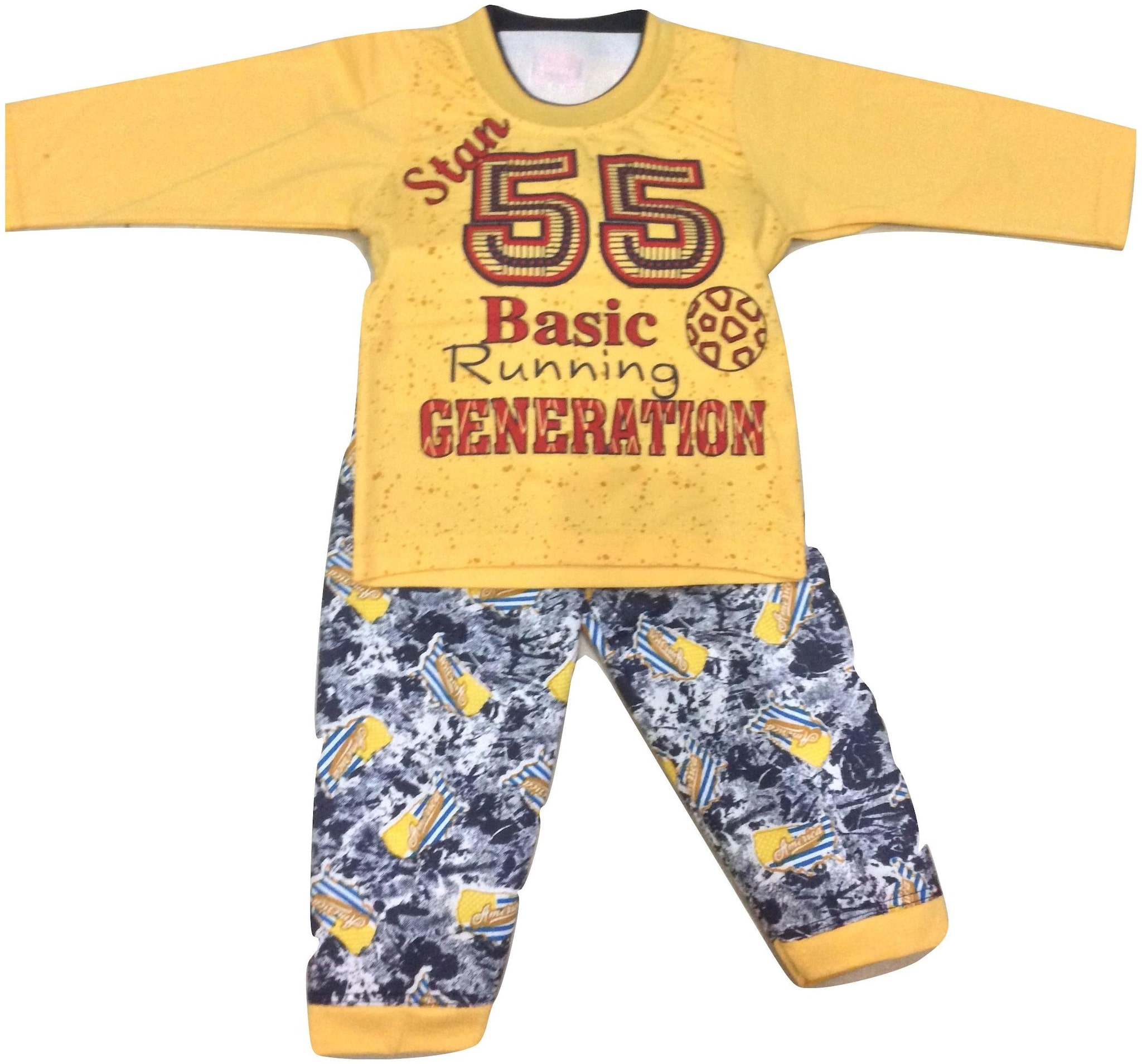 

Pratishtha Creations Baby boy Top bottom set - Yellow