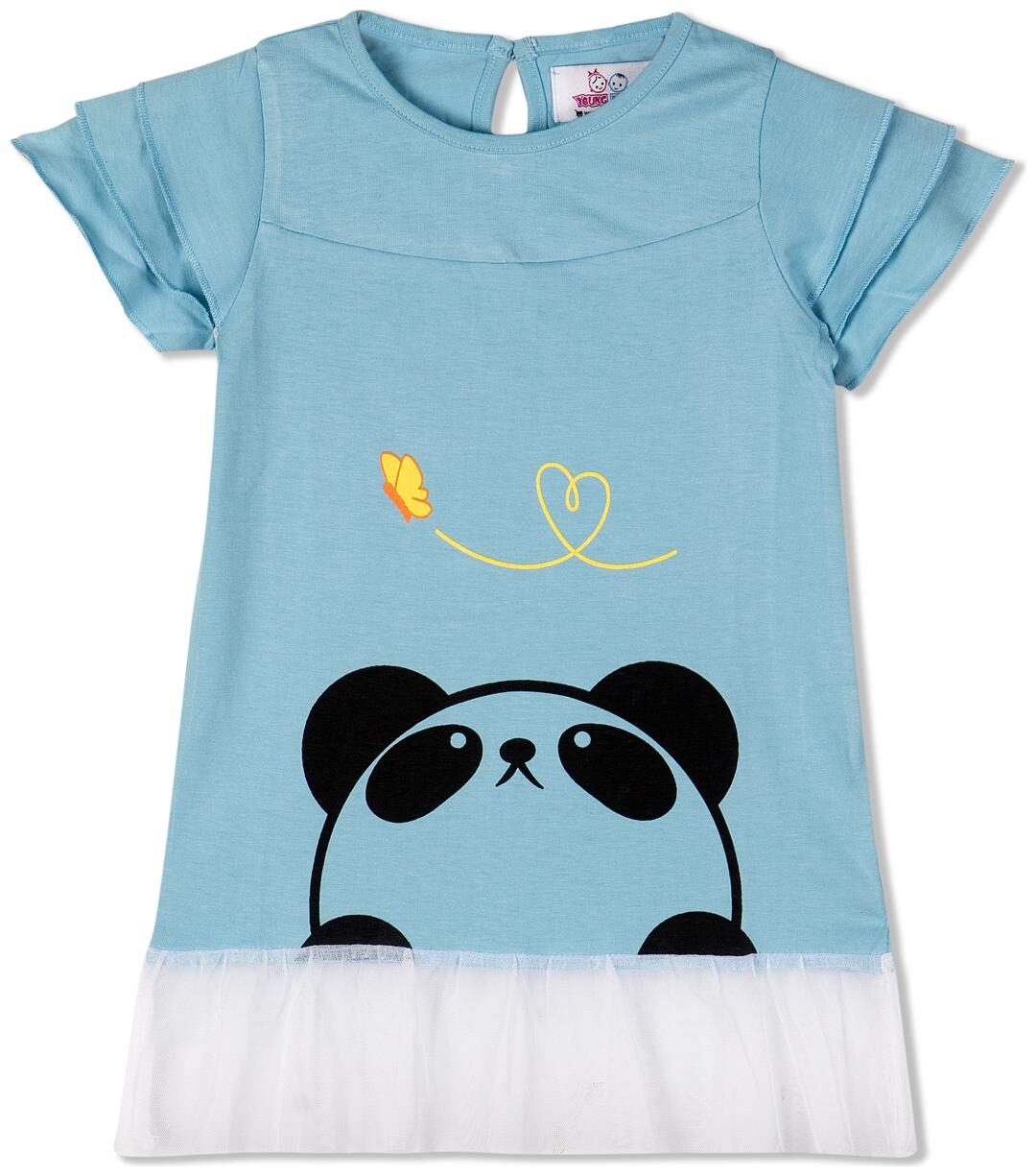 

Young Birds Cotton Printed Top for Baby Girl - Blue