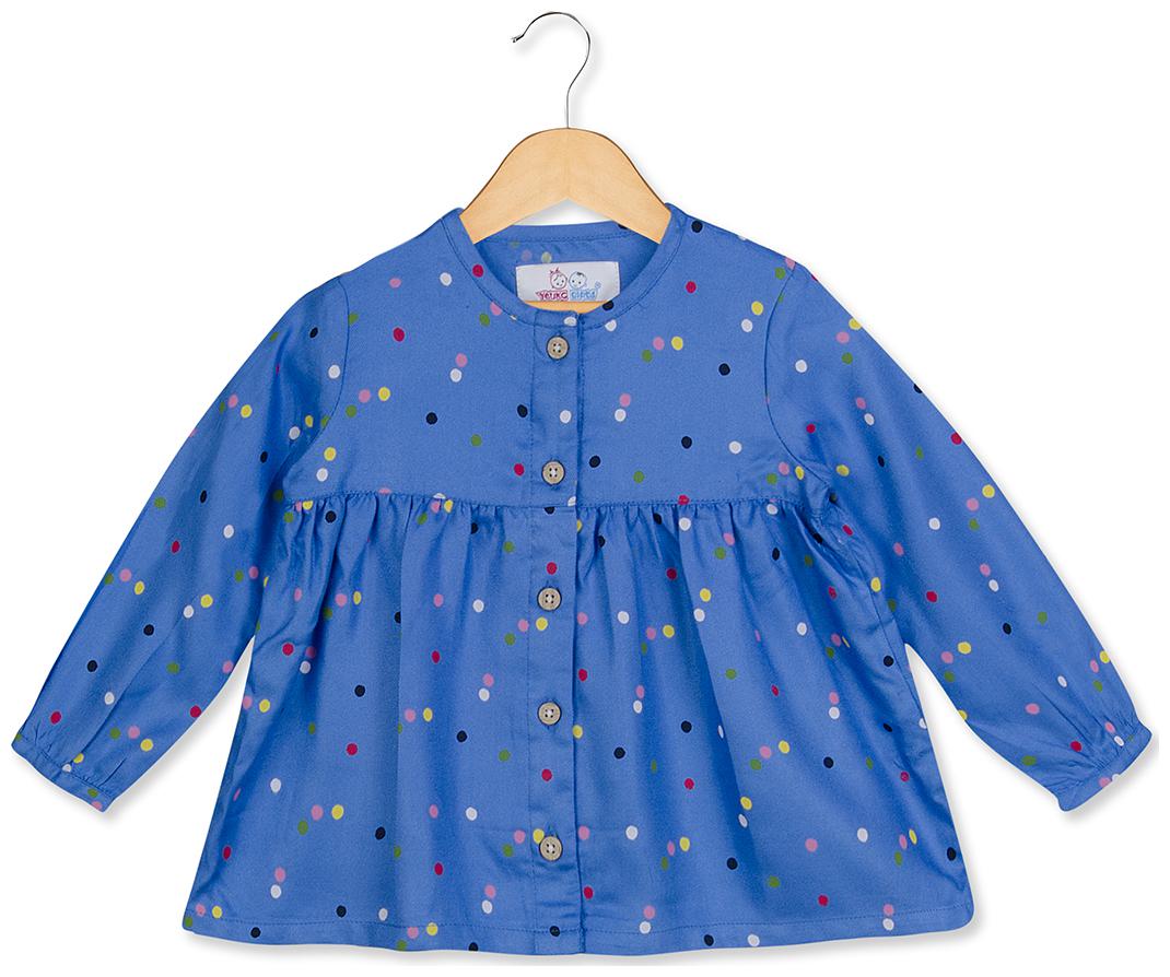 

Young Birds Baby girl Viscose Polka dots Princess frock - Blue