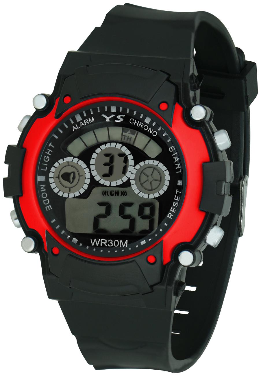 

Ys Digital Watch With Black Dial Pu Strap For Boy s
