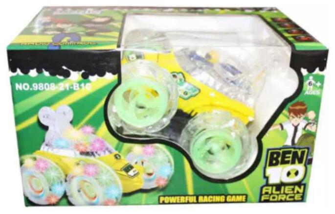 

Zaprap Plastic Rechargeable Ben10 Yellow Stunt Car
