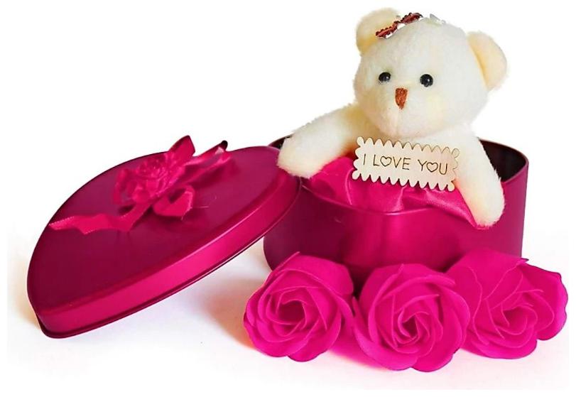 

ZUKUNFT FASHION Pink Teddy Bear - 12 cm