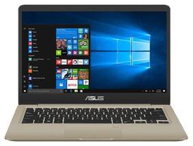 Asus S14 S406 (i3-8th Gen/8 GB/ 256 GB SSD/ 14 FHD/ Windows 10) Ultra Thin & Light Laptop S406UA-BM356T (Gold  0.94 Kg)