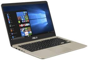 Asus VivoBook S14 S406 (Core i7-8th Gen /8 GB/ 512 GB SSD/ 35.81 cm (14.1 Inch) FHD/Windows 10) Thin & Light Laptop UA-BM191T (Gold  1.2 Kg)