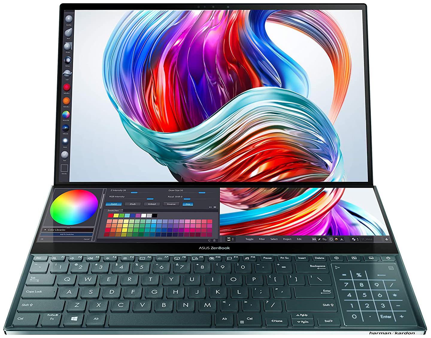 

Asus Zen Book Pro (Intel Core i9-10th Gen 32 GB RAM 1 TB SSD 39 62 cm (15 6 inch) Windows 10) UX581LV-H2035T (Celestial Blue 2 5 kg)