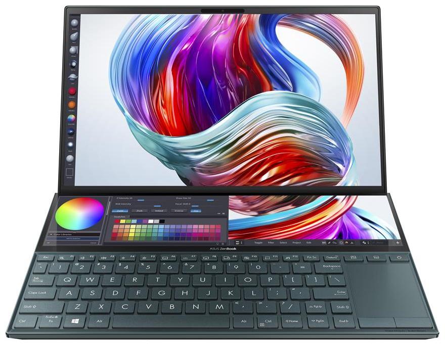 

ASUS ZenBook Duo UX481FL-HJ143TS (Intel Core i7-10510U 10th Gen 14-inch FHD 16GB RAM 1TB NVMe SSD Windows 10 MS Office 2019 2GB NVIDIA GeForce MX250 1 60Kg Celestial Blue)