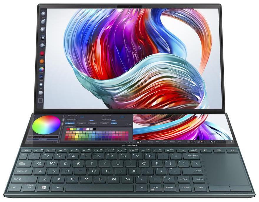 

ASUS ZenBook Duo UX481FL-HJ143TS (Intel Core i7-10510U 10th Gen 14-inch FHD 16GB RAM 1TB NVMe SSD Windows 10 MS Office 2019 2GB NVIDIA GeForce MX250 1 60Kg Celestial Blue)