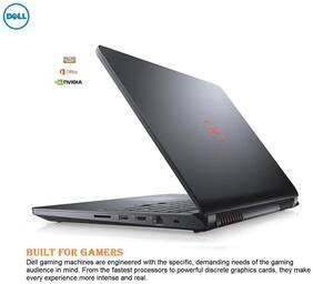 Dell Inspiron Gaming 5577 (Core i5 (7th Gen)/8GB/128GB SSD + 1TB HDD/15.6(Full HD)/Windows 10 + MS Office/4GB GDDR5 NVIDIA GeForce GTX 1050/Red Backlit KB) (Black)