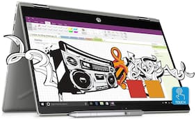 HP Pavilion x360 Convertible(Core i3-8th Gen/4 GB/1 TB + 8 GB SSHD/15.6 FHD/ Windows 10 with MS Office/ 2GB Graphics) 14-cd0050TX (Natural Silver  2.2 Kg)