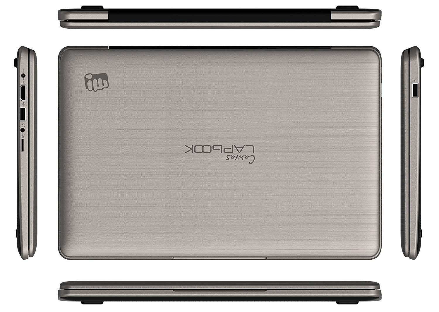 Micromax Canvas Lapbook L1161 11.6-inch Laptop (Intel Atom/2GB/32GB/Windows 10), Silver image.