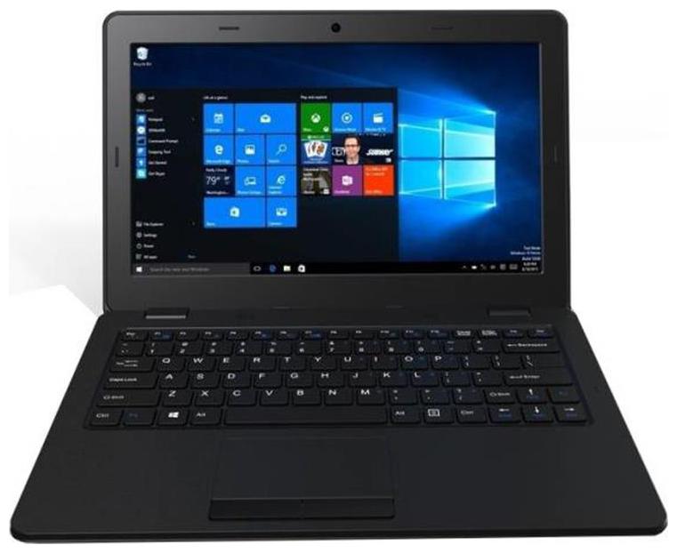 Micromax l1160 11.6-inch Laptop (Atom Quad Core/2GB/32GB/Windows 10/Integrated Graphics), Black image.