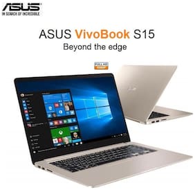 Voucher For ASUS VivoBookS15 S510UN-BQ182T ( i7 8550U/8GB DDR4/1TB+128 GB SSD/ 15.6 FHD/NVIDIA GeForce MX150 with 2 GB DDR5/NO ODD/WIN 10/2 Year Warranty/Gold)
