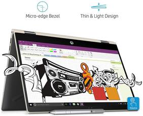 Voucher For HP Pavilion x360 (Core i3 - 8th Gen / 4 GB/ 256 GB SSD/35.56 cm (14 Inch) FHD/ Windows 10 Home) Convertible Thin & Light Laptop with Pen cd0078TU (Pale Gold 1.67 kg)
