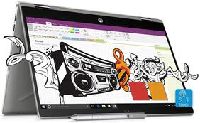 Voucher For HP Pavilion x360 Convertible(Core i3-8th Gen/4 GB/1 TB + 8 GB SSHD/15.6 FHD/ Windows 10 with MS Office/ 2GB Graphics) 14-cd0050TX (Natural Silver 2.2 Kg)