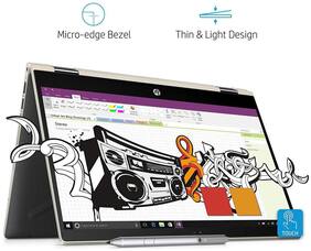 Voucher For HP Pavilion x360 Convertible 14-cd0081TU 14 inch FHD Slim Laptop with Pen (8th Gen Intel Core i5-8250U/256 GB SSD/8GB RAM/Windows 10 Home (Pale Gold)